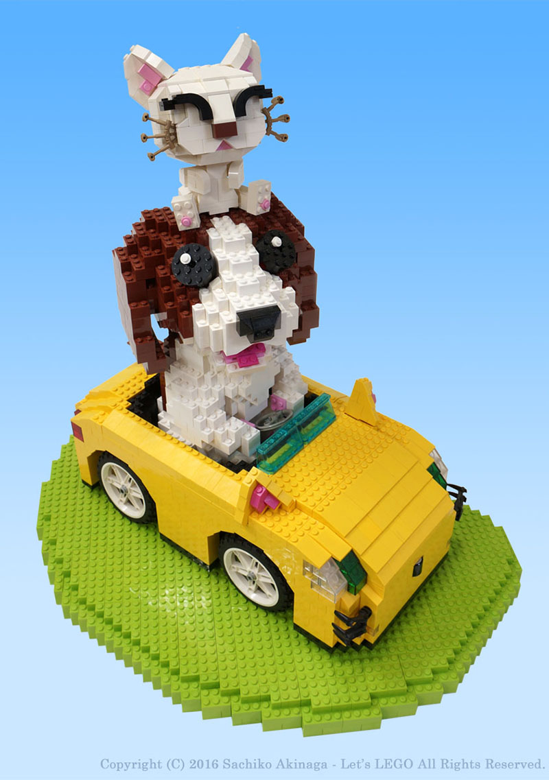 LEGO Beagle Loves Cats