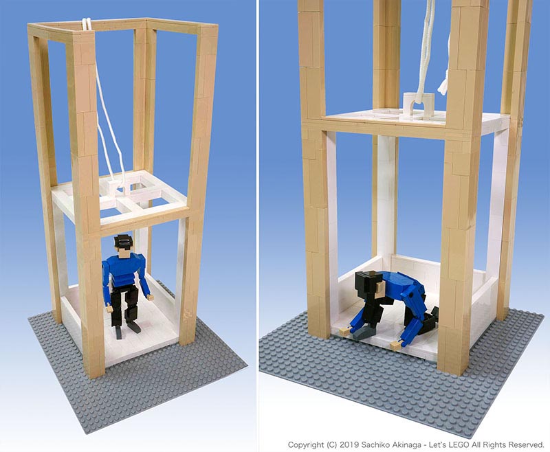 Lift and Figures Lego Model