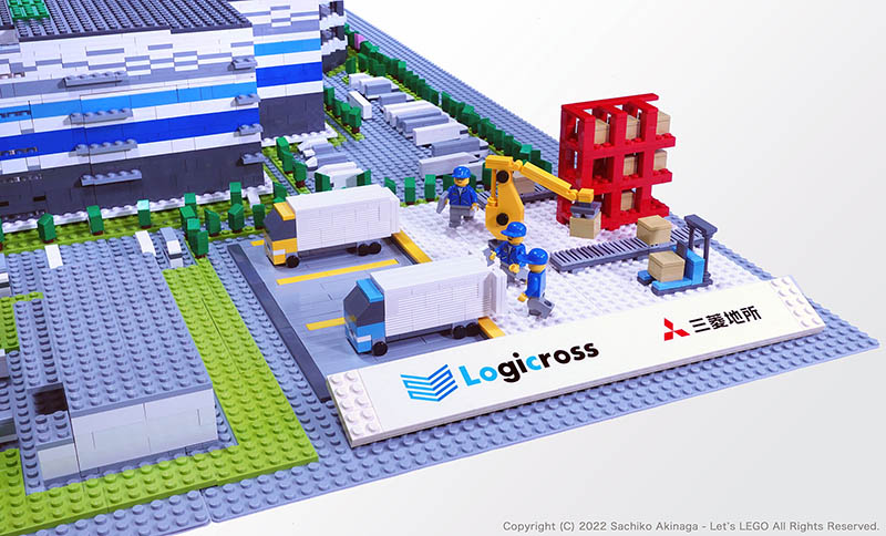 Lego model  - Mitsubishi Estate.  Logistics facility, Logicross Zama