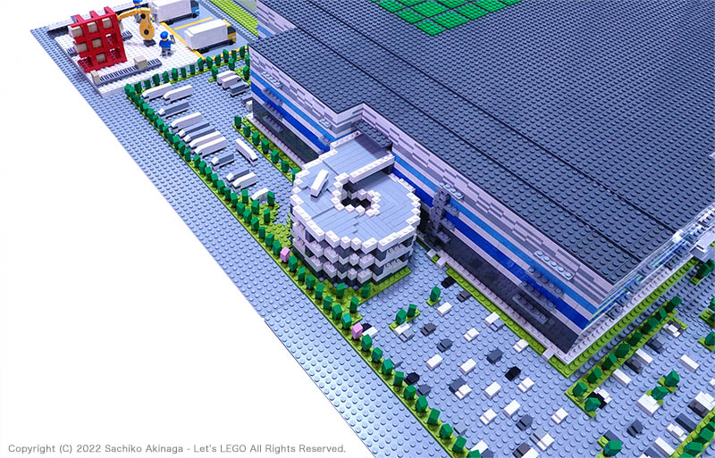 Lego model  - Mitsubishi Estate.  Logistics facility, Logicross Zama