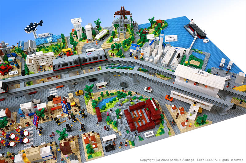 ゴタウン　沖縄電力 レゴブロック模型１ :  暮らしの中の電気 - 沖縄の街